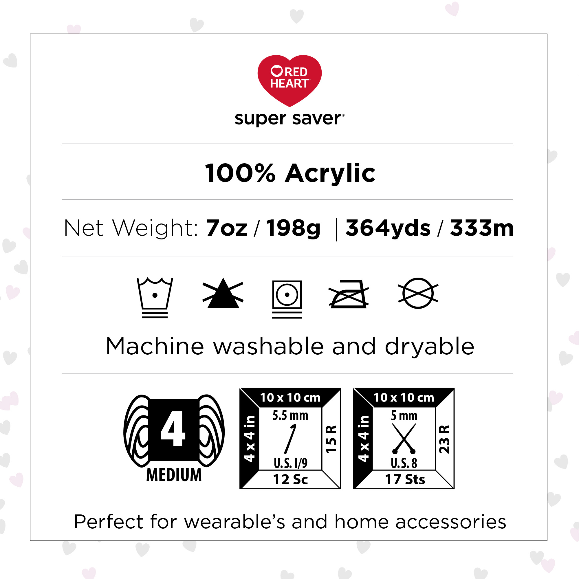 Red Heart Super Saver Medium Acrylic Cafe Latte Yarn, 364 yd - image 4 of 16