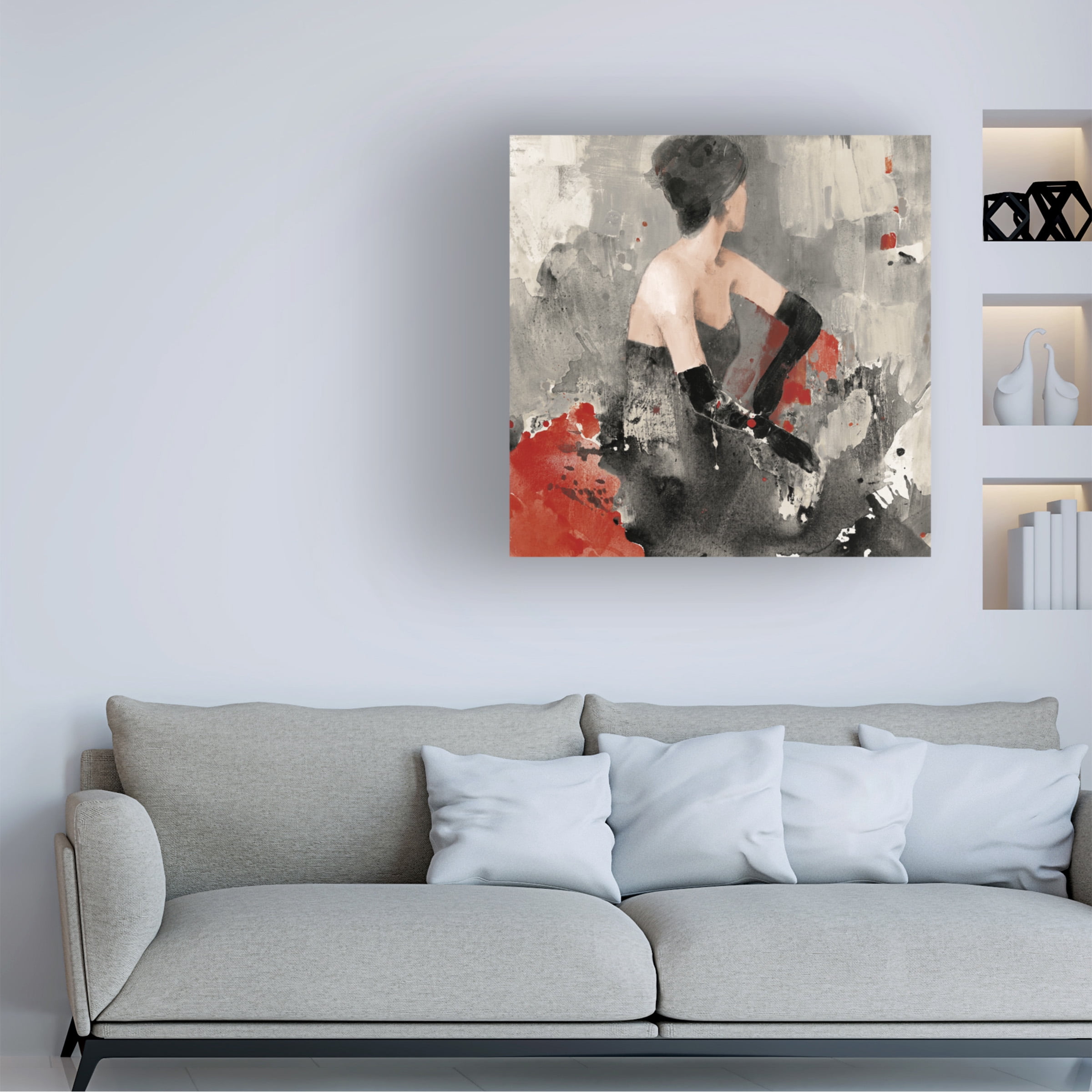 Albena Hristova 'Beautiful Gaze I Neutral' Canvas Art