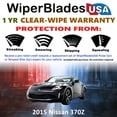 thumbnail image 2 of 2015 Nissan 370Z Beam Wiper Blades Wipers w/1yr Warranty (Set of 2) (WiperBladesUSA), 2 of 5