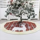 thumbnail image 3 of Bewildely de árbol de Navidad a cuadros de 117cm de diámetro, cubierta de Base, alfombra redonda flexible para Festival, fiesta de Kits de decoración para fiestas, 3 of 6