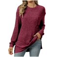 thumbnail image 5 of JUUNthy Womens Tunic Sweater, Crewneck Loose Fit Long Sleeve Fall Casual Pullover Ribbed Knit Tops Army Green XL, 5 of 11