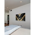 thumbnail image 4 of Marmont Hill Inc Marmont Hill - 'Golden V' Painting Print on Wrapped Canvas - Black, 4 of 4
