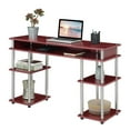thumbnail image 3 of Designs2Go No Tools Student Desk with Shelves in Cranberry Red Wood Finish, 3 of 7