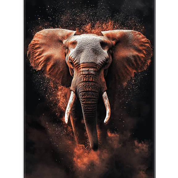 Majestic Elephant Canvas Art Print/Wall Decor, Suitable for Living Room, Bedroom, Office, Dining Room, and Hallway Decoration.