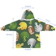 thumbnail image 7 of Green Football Helmets and Balls Pattern Blanket Hoodies for Kids 6-13YR Oversize Wearable Blanket Hoodies for Boys Girls Teens, 7 of 7