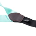 thumbnail image 2 of Jacob Alexander Men's Grosgrain Ribbon Leather Clip Y-back Suspenders Braces - Aqua, 2 of 2