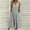Gray, variant on Womens Summer Dresses, Women's Fashion Casual Sleeveless V-Neck Button Striped Print Pocket Maxi Dress