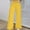 Yellow, variant on SROBPTY Womens Fall Pants, Wide Leg Pants for Women, Women's Casual Loose Hollow High Waist Straight Trousers Wide Leg Pants Yellow,M
