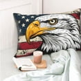 thumbnail image 4 of KLL American Bald Eagle Pillow Covers Envelope Closure,Super Soft and Cozy Fuzzy Fleece Pillow Case Cover (No pillow core） 20"x30", 4 of 5