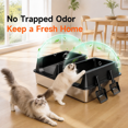 thumbnail image 4 of Black-2Pack XL Stainless Steel Cat Litter Box with High Sides, 4 of 9