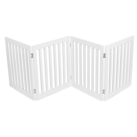 UPC: 0667031414376 | Internet s Best Traditional Pet Gate – 4 Panel – 24  Tall – White