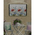 thumbnail image 3 of Blue Floral Outdoor TV Cover 30 to 32 Inch Weatherproof, Red Poppy Flowers Pastoral White Daisy 600D Oxford TV Covers with Waterproof Zipper, Outside Flat TV Screen Protector Size 30"W x 19"H x 4.5"D, 3 of 7