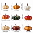 thumbnail image 2 of Artificial Mini Pumpkins Fake Pumpkins Decor Halloween Tabletop Decoration Autumn Harvest Centerpieces Small Decorative Pumpkins Assorted Colorful Gradient Multi-Pattern Sturdy Stems, 2 of 5