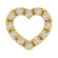thumbnail image 3 of 0.05 Carat Heart Shaped Diamond Stud Earring in 10K Yellow Gold (Single Piece), 3 of 4