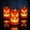 Orange, variant on LED Flameless Skull and Jack-O-Lantern Candles, Battery Operated Halloween Candles with Glitter Light for Indoor Party Decor