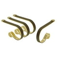 thumbnail image 1 of Haute Decor The Original MantleClip - 4 pack (Brown Faux Leather on Brass MantleClip), 1 of 3