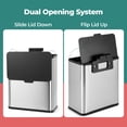 thumbnail image 4 of HOLDN’ STORAGE 6L Compost Bin Kitchen for Countertop, Hang-on Cabinet Door, Small Trash Can with Lid, Odor Control, Stainless Steel, Fingerprint-Resistant, for Bathroom, RV, Office, 4 of 7