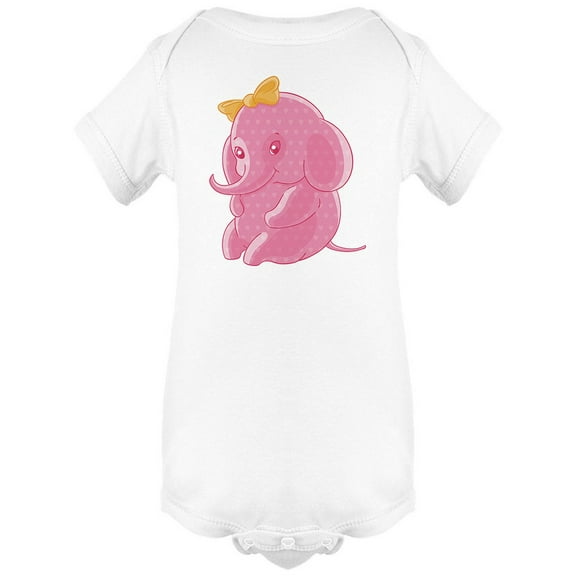 Blushing Pink Elephant Doodle Bodysuit Infant -Image by Shutterstock, Newborn