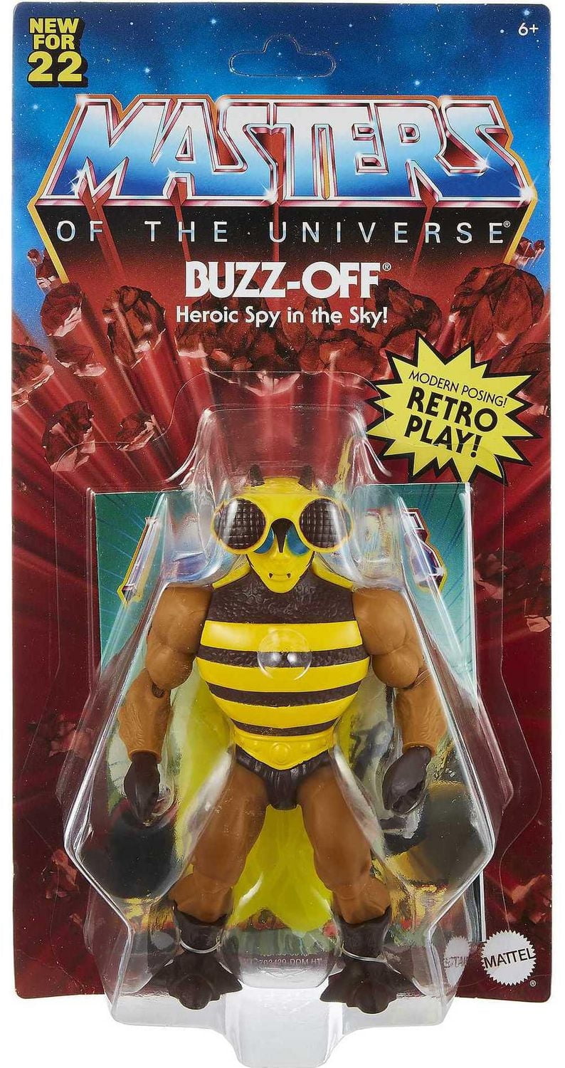 Masters of the Universe Origins 5.5-in Action Figure Buzz-Off, Battle Figures for Storytelling Play and Display