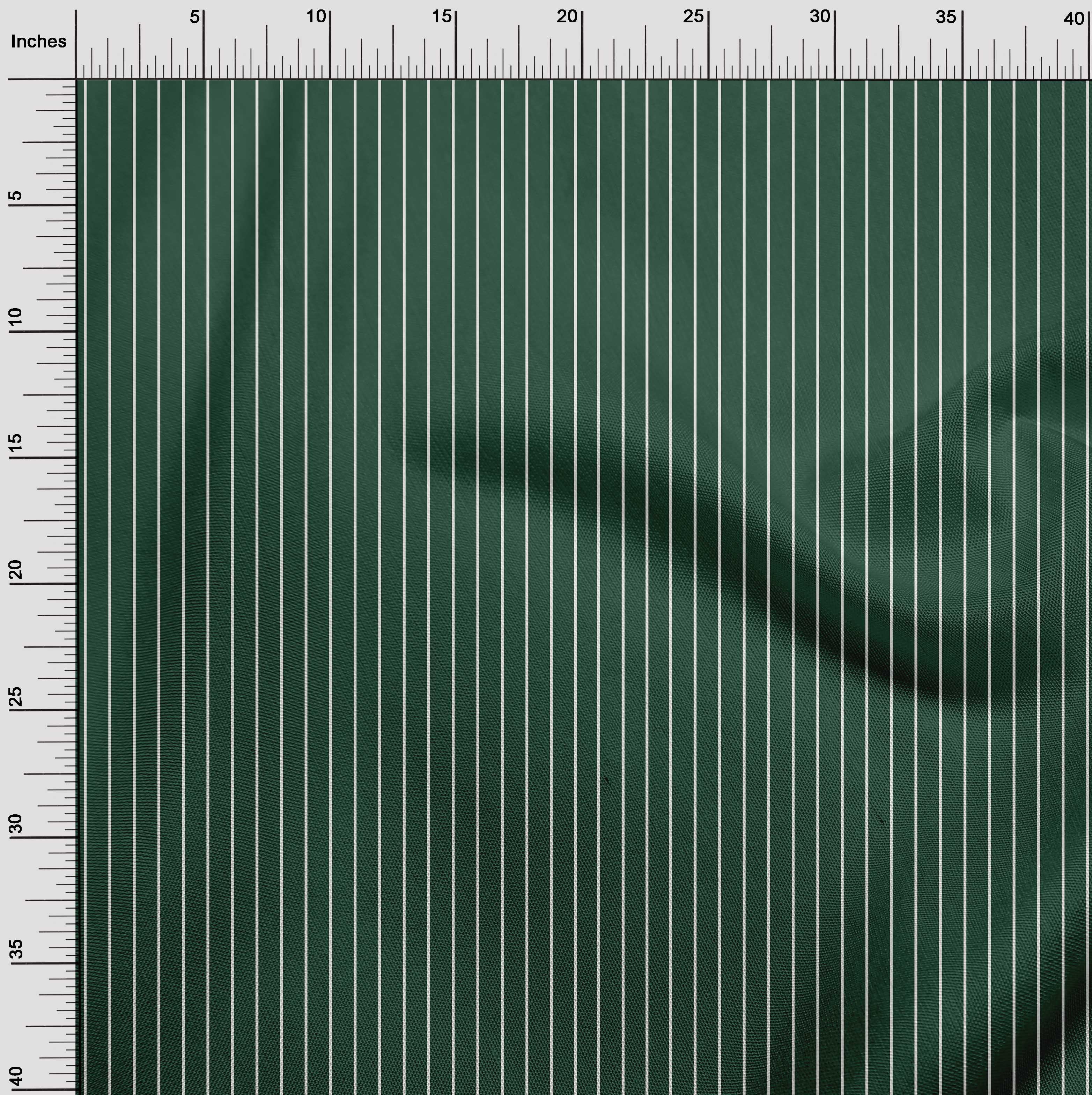 oneOone Georgette Viscose Dark Teal Green Fabric Stripes Diy Clothing Quilting Fabric Print Fabric By Yard 42 Inch Wide