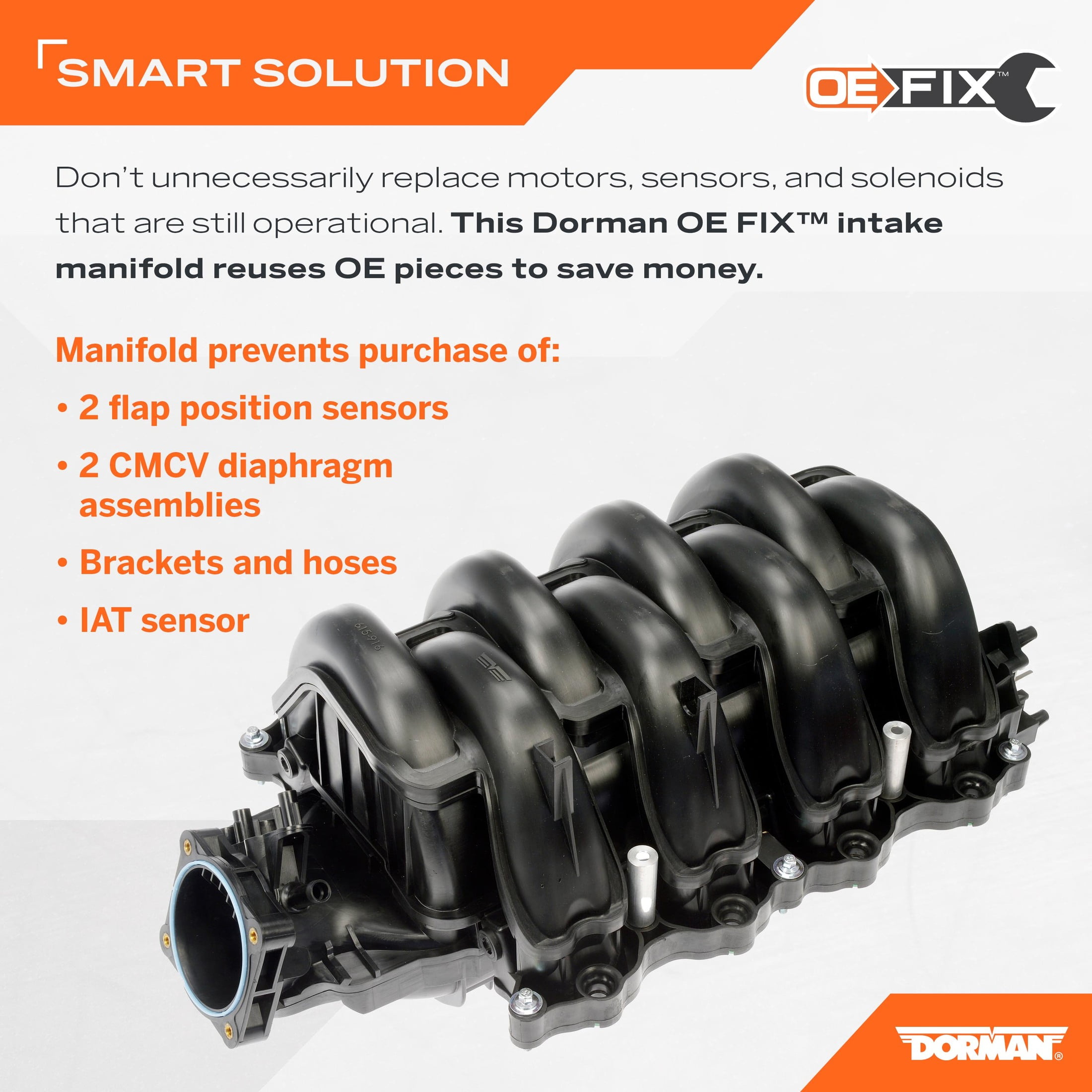 DORMAN OE SOLUTIONS 615916 Engine Intake Manifold - View #2