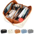 thumbnail image 1 of Bolsa de maquillaje de viaje Stona de piel impermeable de gran capacidad, 1 of 7