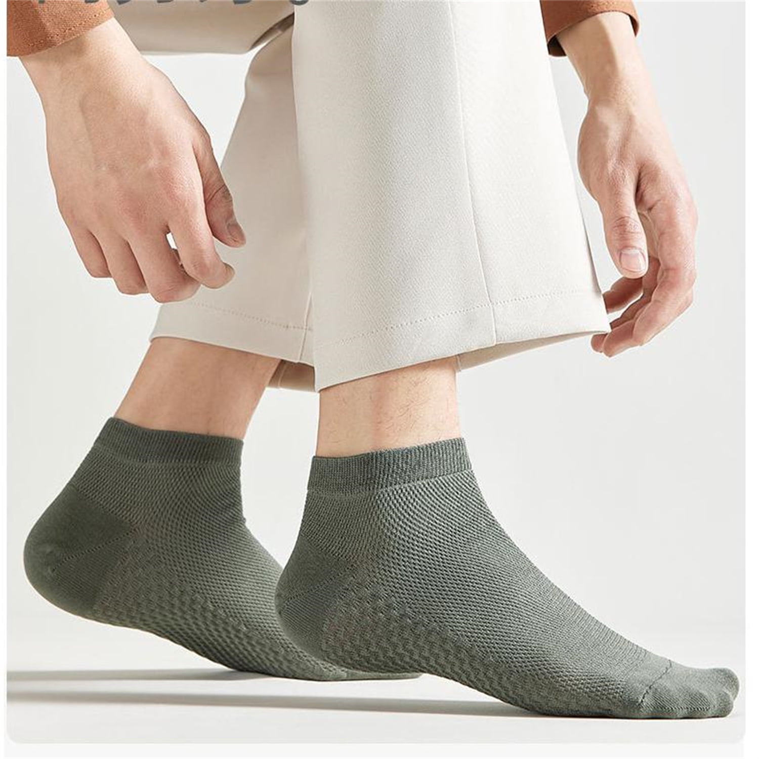 Sookeceks 6 Pairs Ankle Socks for Men Soft Breathable Mesh Cotton Socks Low Cut Soft Casual Socks Size 7-23
