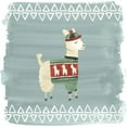 thumbnail image 2 of Vess, June Erica 12x12 White Modern Wood Framed Museum Art Print Titled - Winter Wonder Llama III, 2 of 4
