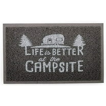 1 pack-Camco 53200 Life Is Better At The Campsite Outdoor/Indoor Welcome Mat - 29" x 17-1/4" - Gray