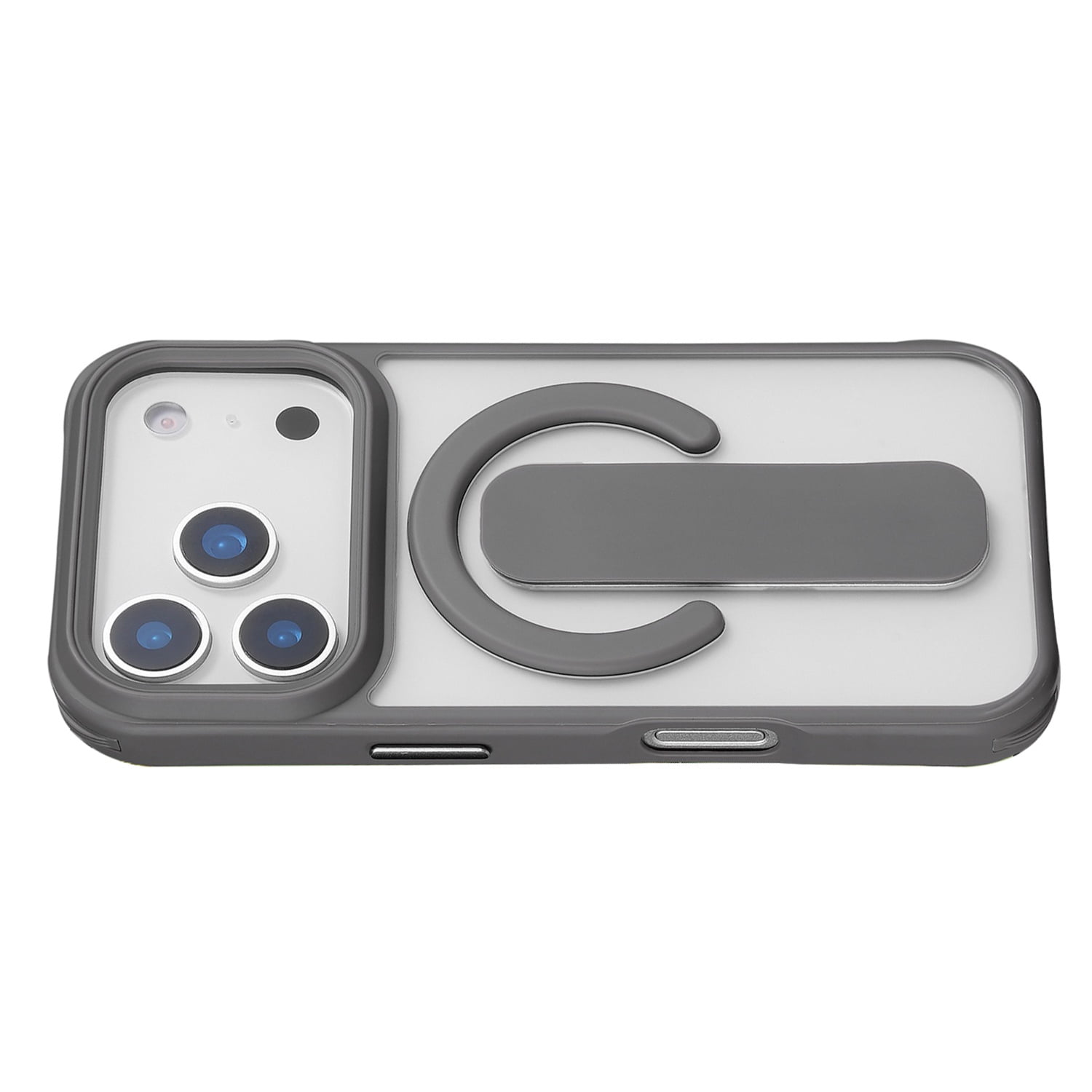 Sophisticated Matte Stand Holder Case with Magsafe for iPhone 17 Pro - Gray
