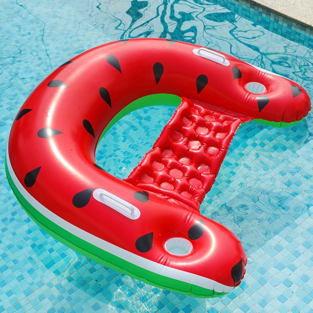 Hamaca De Agua Colchón de aire inflable de PVC duradero portátil plegable para piscina de verano (sandía) Sywqhk Para Estrenar