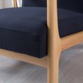 thumbnail image 6 of SUNICOL Stretch Armchair Slipcover with Zipper, Jacquard Spandex Wood Arm Chair Cover Protector, Elastic Removable Accent & Dining Chair Covers for Living Room, Home Decor, Navy Blue, 6 of 8