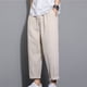 thumbnail image 4 of Pantalones largos para hombre, pantalones casuales, versátiles, de lino y algodón, pantalones holgados, pantalones de pierna recta de moda, pantalones para hombre, 4 of 5