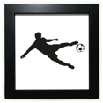 thumbnail image 1 of La silueta de futbol Deportes Futbol Mesa de pared con marco cuadrado negro, 1 of 4
