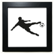 thumbnail image 1 of La silueta de futbol Deportes Futbol Mesa de pared con marco cuadrado negro, 1 of 4