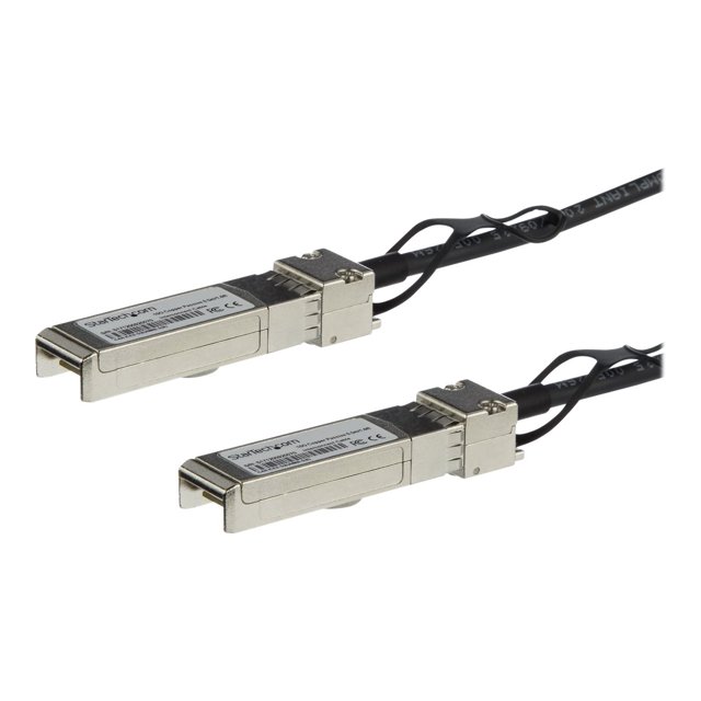 StarTech.com Cisco SFP-H10GB-CU0-5M Compatible 0.5m 10G SFP+ to SFP+ Direct Attach Cable Twinax, 10GbE SFP+ Copper DAC 10Gbps Low Power Passive Transceiver Module DAC Firepower ASR9000 - Lifetime Warranty (SFPH10GBC05M) - 10GBase direct attach cable - SFP+ latched to SFP+ latched - 1.6 ft - twinaxial - SFF-8431/SFF-8432 - passive - black