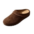 thumbnail image 2 of uublik Women Slippers Breathable Fabric Soft Sole House Shoes Non Slip Slippers, Brown, 2 of 6