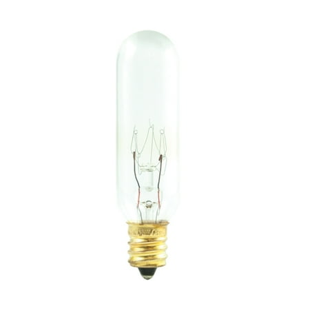 

25 Watt Incandescent T6 Tube Candelabra Base Clear