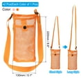 thumbnail image 2 of REGALWOVEN Water Bottle Bag Mesh Portable Holder Carrier for Sports Hiking Camping Orange,Pink, 2 of 6