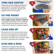 Mighty Susan Kitchen Organizer for Canned Goods, Lazy Susan Organizer for Cabinet/Pantry