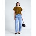 thumbnail image 3 of Free Assembly Women's and Women's Plus Side Panel Barrel Jeans, 30" Inseam, Sizes 0-28W, 3 of 6