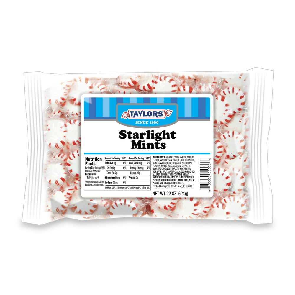 Taylors Candy Starlite Mints Bulk Bag Hard Candy, 22oz.