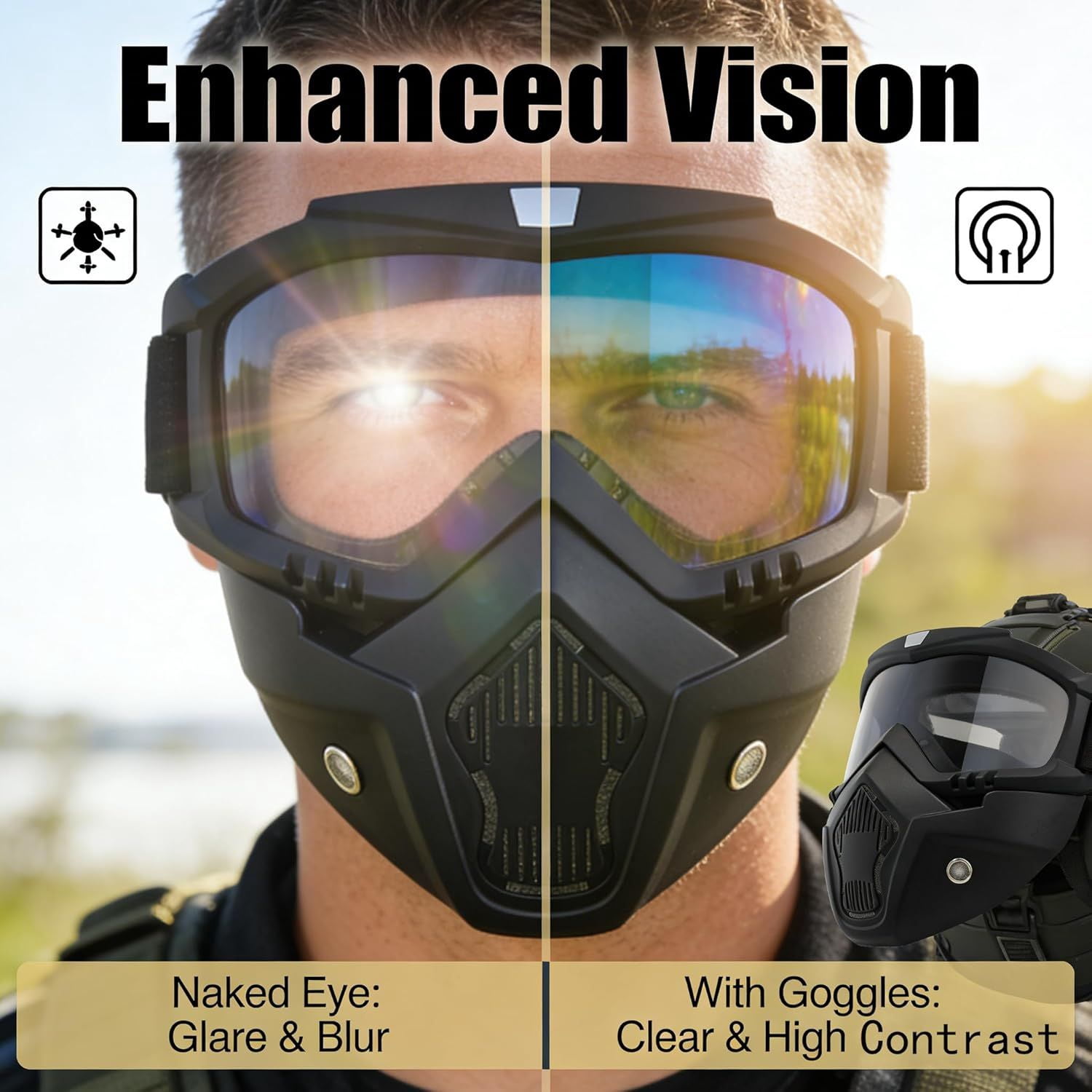 Tactical Skeleton Paintball Mask with Skull Design for Airsoft and Cosplay
