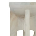 thumbnail image 3 of Tomas 20" Side End Table Mango Wood Drum Top Classic Washed White, 3 of 5