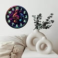 thumbnail image 6 of Neon Clock Music Notes Wall Decor 10-Inch Silent Wooden Wall Clock, Battery Operated (AA Batteries Not Included), Artistic Home Decor, 6 of 7