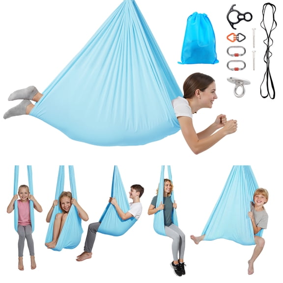 VEVOR Aerial Yoga Hammock, Maximum 300 lbs Load Aerial Silk, Yoga Swing with Nylon Fabric, Daisy Rope, PE Zipper Bag, Gymnastics Swings Suitable for Men and Women, Dual-Function Hammock & Swing
