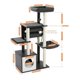 thumbnail image 1 of Free Shipping Luxury Cat Tree Condo Furniture Kitten Activity Tower Pet Kitty Play House with Scratching Posts Perches Hammoc ShopWise Round, 1 of 15