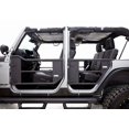 thumbnail image 1 of Fits 2007-2018 Jeep Wrangler JK Rampage Door 7695 Traildoors; Tubular Lower Half; Lever Handle; Powder Coated; Black; Steel; Set Of 2; With Netting Inserts, 1 of 3