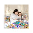 thumbnail image 5 of Homewish Watercolor Nature Tree 7 Pieces Full Size Bedding Sets,Colorful Glass Full Size Bed in a Bag,Yellow Blue,Colorful Stars Reversible, 5 of 8