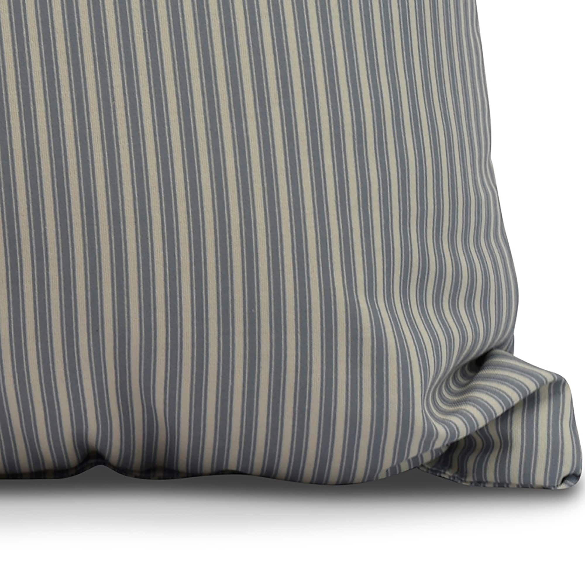 Simply Daisy, 16 x 16inch,Ticking Stripe Decorative Pillow,Navy Blue